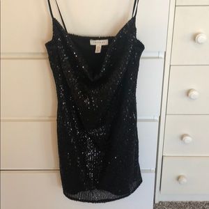 Black sequined dress